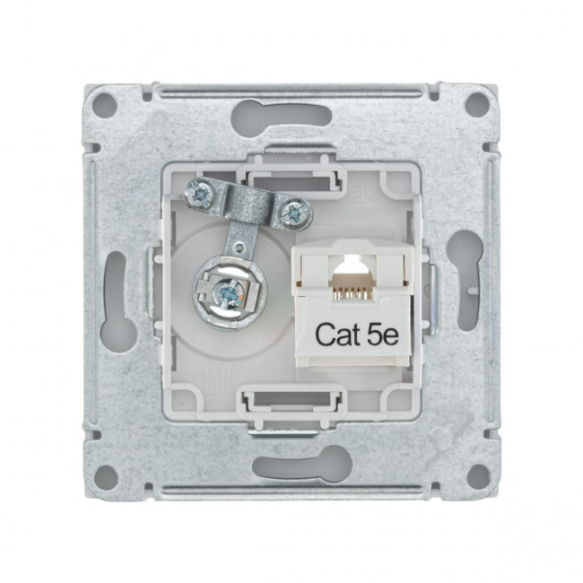 РОЗЕТКА двойная ТВ + компьютерная RJ45, кат. 5Е , Art Gallery, цвет Карбон, GAL001089