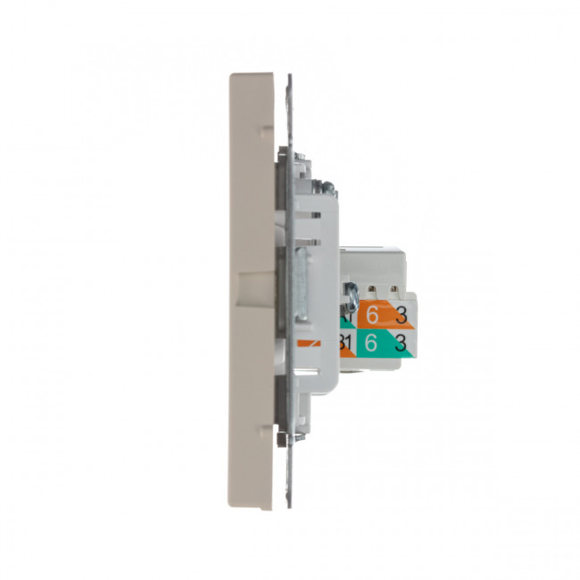 РОЗЕТКА двойная ТВ + компьютерная RJ45, кат. 5Е , Art Gallery, цвет Песочный, GAL001289