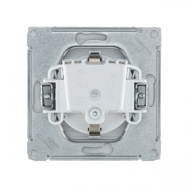 Art Gallery РОЗЕТКА с заземлением со шторками, 16А, механизм, АЛЮМИНИЙ , GAL000345