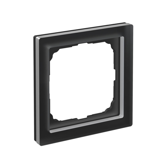 ARTGALLERY PURE 1-постовая РАМКА, МАТОВОЕ ОРГАНИЧЕСКОЕ СТЕКЛО ЧЕРНЫЙ, Systeme Electric, GAL331001