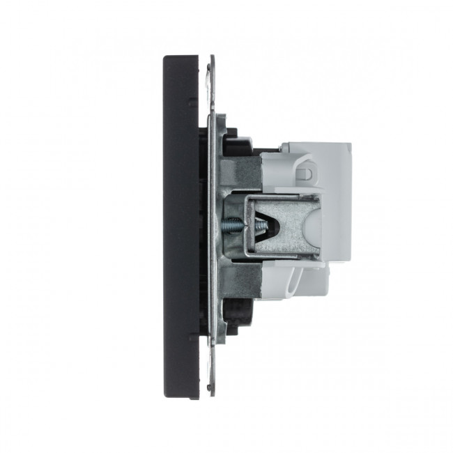 Art Gallery РОЗЕТКА с заземлением со шторками, 16А, механизм, БАЗАЛЬТ , GAL001445