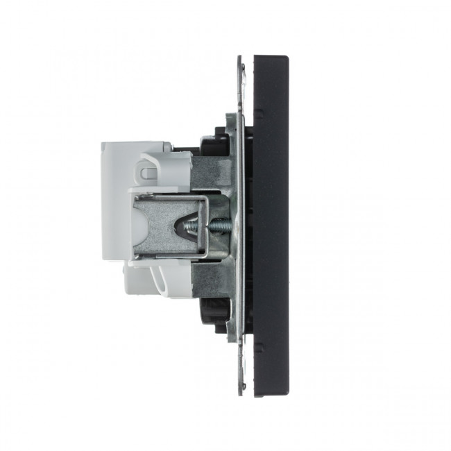 Art Gallery РОЗЕТКА с заземлением со шторками, 16А, механизм, БАЗАЛЬТ , GAL001445