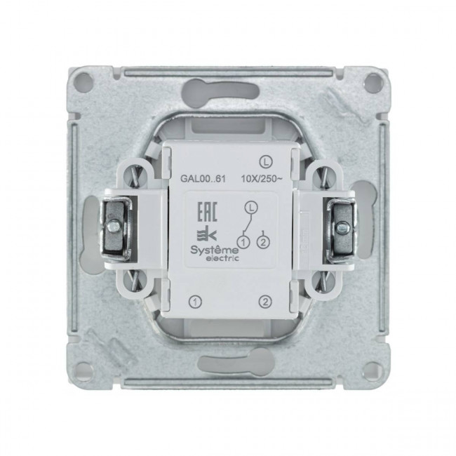 1-клавишный ПЕРЕКЛЮЧАТЕЛЬ, IP44, сх. 6, 10АХ , Art Gallery, цвет Карбон, GAL441061