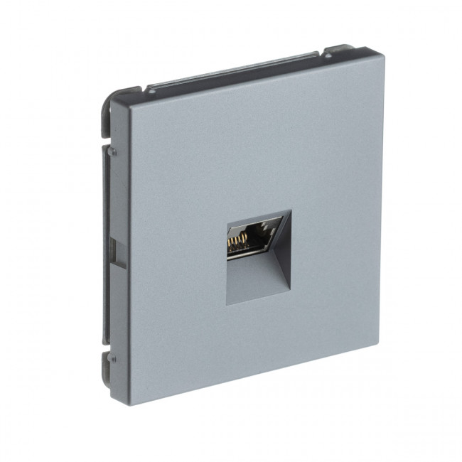 РОЗЕТКА компьютерная RJ45, кат. 6А , Art Gallery, цвет Алюминий, GAL000386