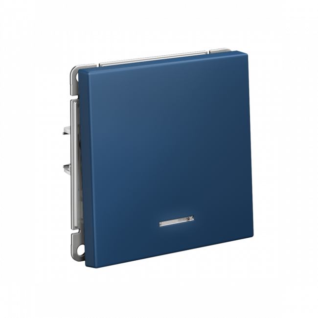 ARTGALLERY 1-клавишный ВЫКЛЮЧАТЕЛЬ с подсветкой, 10АХ, механизм, быстрозажим. клем., АКВАМАРИН, GAL001113S