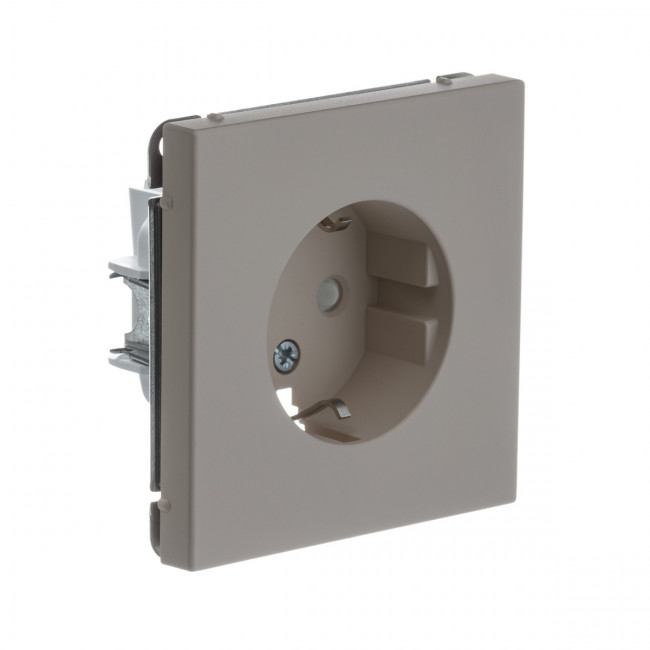 Art Gallery РОЗЕТКА с заземлением со шторками, 16А, механизм, ПЕСОЧНЫЙ , GAL001245