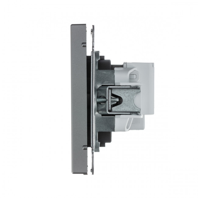 Art Gallery РОЗЕТКА с заземлением со шторками, 16А, механизм, СТАЛЬ , GAL000945