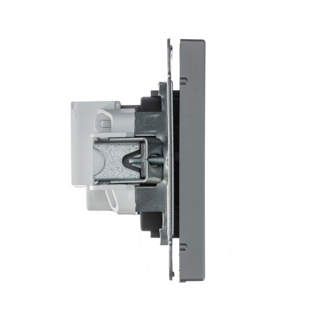 Art Gallery РОЗЕТКА с заземлением со шторками, 16А, механизм, СТАЛЬ , GAL000945