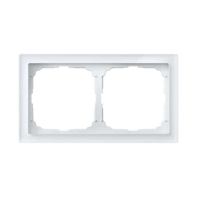 ARTGALLERY PURE 2-постовая РАМКА, МАТОВОЕ ОРГАНИЧЕСКОЕ СТЕКЛО БЕЛЫЙ, Systeme Electric, GAL330102