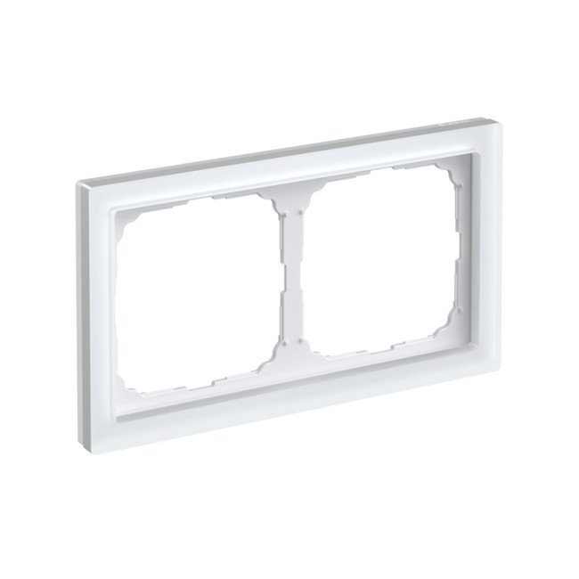 ARTGALLERY PURE 2-постовая РАМКА, МАТОВОЕ ОРГАНИЧЕСКОЕ СТЕКЛО БЕЛЫЙ, Systeme Electric, GAL330102