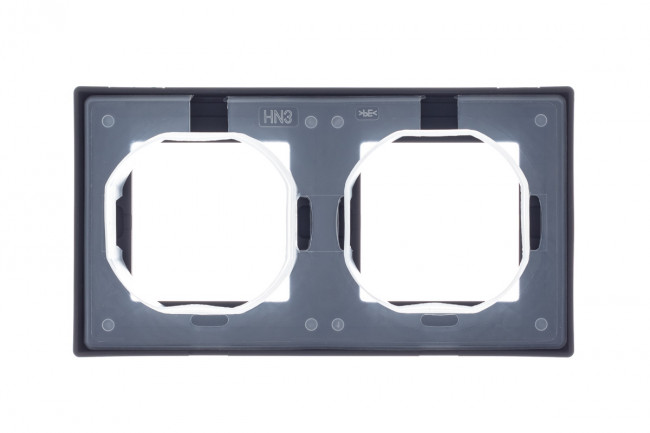 2-постовая РАМКА, IP44 , Art Gallery, цвет Карбон, GAL441002