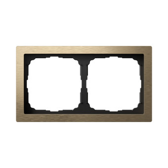 ARTGALLERY PURE 2-постовая РАМКА, МЕТАЛЛ ЛАТУНЬ, Systeme Electric, GAL312202