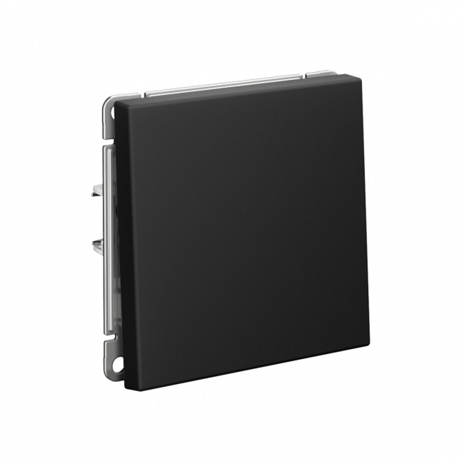 ARTGALLERY 1-клавишный ВЫКЛЮЧАТЕЛЬ с самовозвратом, механизм, быстрозажимные клеммы, КАРБОН, GAL001015S