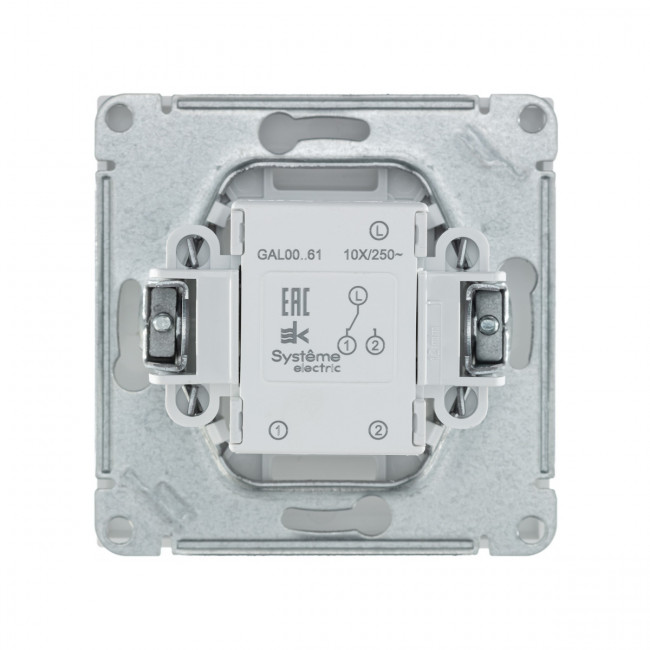 1-клавишный ПЕРЕКЛЮЧАТЕЛЬ, сх. 6, 10АХ , Art Gallery, цвет Шампань, GAL000561