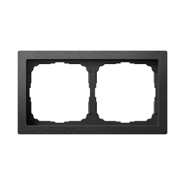 ARTGALLERY PURE 2-постовая РАМКА, МЕТАЛЛ ОНИКС, Systeme Electric, GAL312302