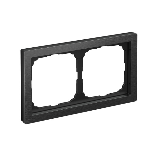 ARTGALLERY PURE 2-постовая РАМКА, МЕТАЛЛ ОНИКС, Systeme Electric, GAL312302