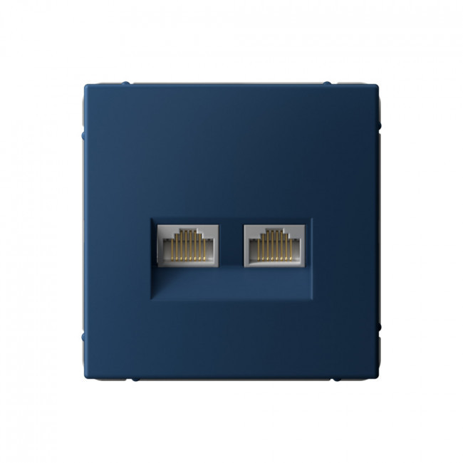 ARTGALLERY РОЗЕТКА двойная компьютерная RJ45+RJ45, категория 5е, механизм, АКВАМАРИН, GAL001185