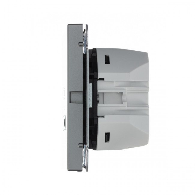 Art Gallery USB РОЗЕТКА A + тип-C 45Вт высокоскор.заряд. QC, PD, механизм, СТАЛЬ, GAL000929