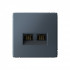 ARTGALLERY РОЗЕТКА двойная компьютерная RJ45+RJ45, категория 5е, механизм, ГРИФЕЛЬ, GAL000785