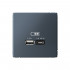 Art Gallery USB РОЗЕТКА A + тип-C 45Вт высокоскор.заряд. QC, PD, механизм, ГРИФЕЛЬ, GAL000729