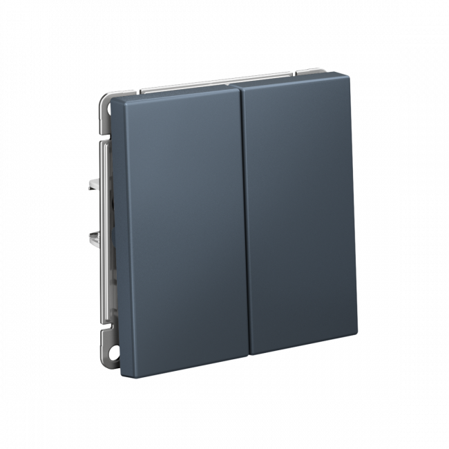 ARTGALLERY 2-клавишный ВЫКЛЮЧАТЕЛЬ с самовозвратом, 10АХ, механизм, быстрозажимные клеммы, ГРИФЕЛЬ, GAL000717S