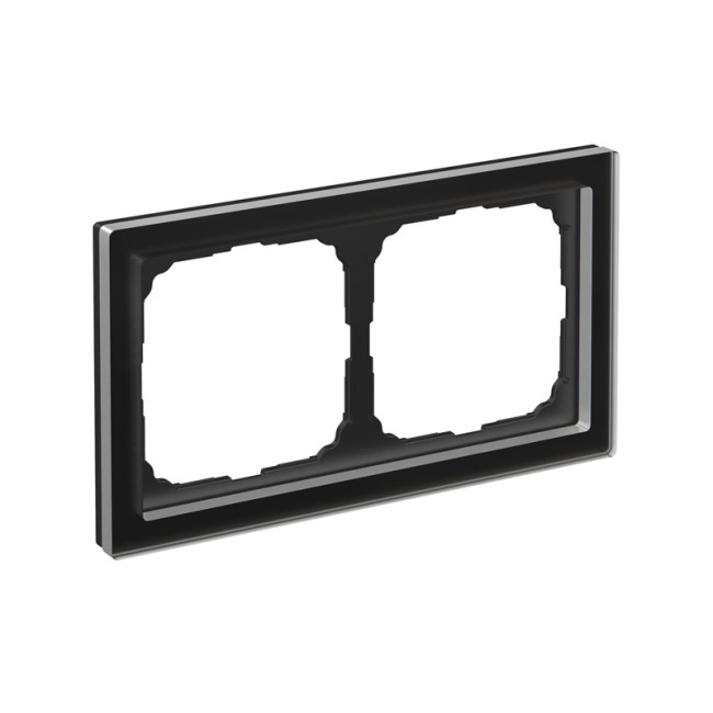 ARTGALLERY PURE 2-постовая РАМКА, ОРГАНИЧЕСКОЕ СТЕКЛО ЧЕРНЫЙ, Systeme Electric, GAL321002
