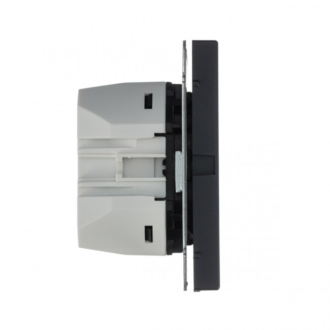 Art Gallery USB РОЗЕТКА A + тип-C 45Вт высокоскор.заряд. QC, PD, механизм, БАЗАЛЬТ, GAL001429