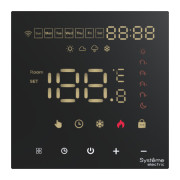 ARTGALLERY ТЕРМОСТАТ программируемый с Wi-Fi для электрического теплого пола, 16 А,  ЧЕРНЫЙ, GAL001035