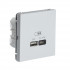 Art Gallery USB РОЗЕТКА A + тип-C 45Вт высокоскор.заряд. QC, PD, механизм, ЛОТОС, GAL001329