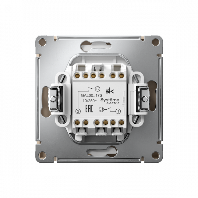 ARTGALLERY 2-клавишный ВЫКЛЮЧАТЕЛЬ с самовозвратом, 10АХ, механизм, быстрозажимные клеммы, ПЕСОЧНЫЙ, GAL001217S