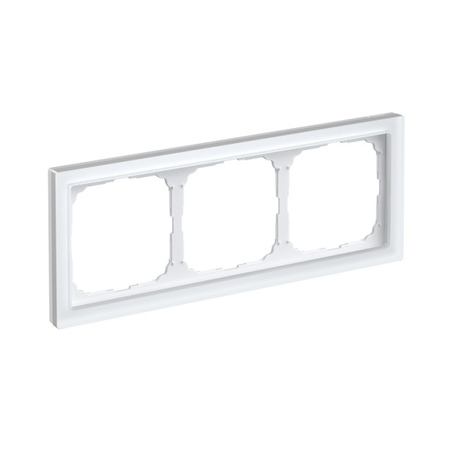 ARTGALLERY PURE 3-постовая РАМКА, МАТОВОЕ ОРГАНИЧЕСКОЕ СТЕКЛО БЕЛЫЙ, Systeme Electric, GAL330103