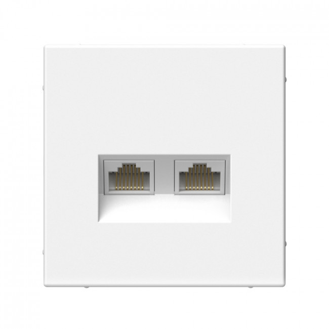 ARTGALLERY РОЗЕТКА двойная компьютерная RJ45+RJ45, категория 5е, механизм, ЛОТОС, GAL001385