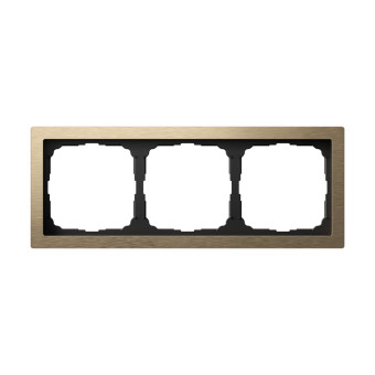 ARTGALLERY PURE 3-постовая РАМКА, МЕТАЛЛ ЛАТУНЬ, Systeme Electric, GAL312203