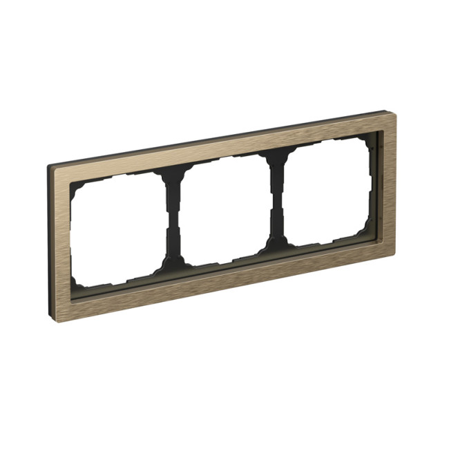ARTGALLERY PURE 3-постовая РАМКА, МЕТАЛЛ ЛАТУНЬ, Systeme Electric, GAL312203