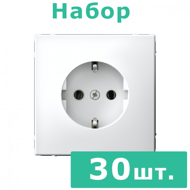РОЗЕТКА с заземлением, 16 А , Art Gallery, цвет Лотос, GAL001343, набор 30 штук
