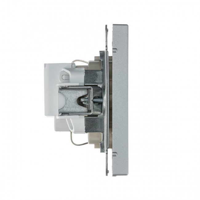 РОЗЕТКА с заземлением, 16 А , Art Gallery, цвет Алюминий, GAL000343