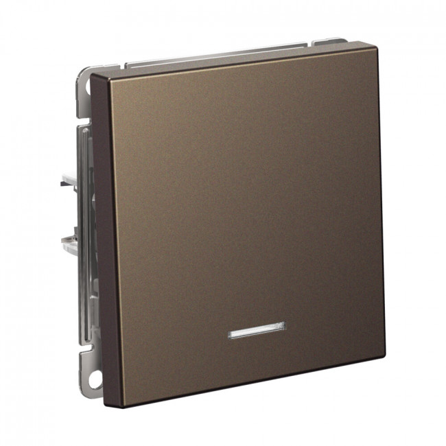 ARTGALLERY 1-клавишный ВЫКЛЮЧАТЕЛЬ с самовозвратом с подсветкой, 10А, механизм, МОККО, GAL000616