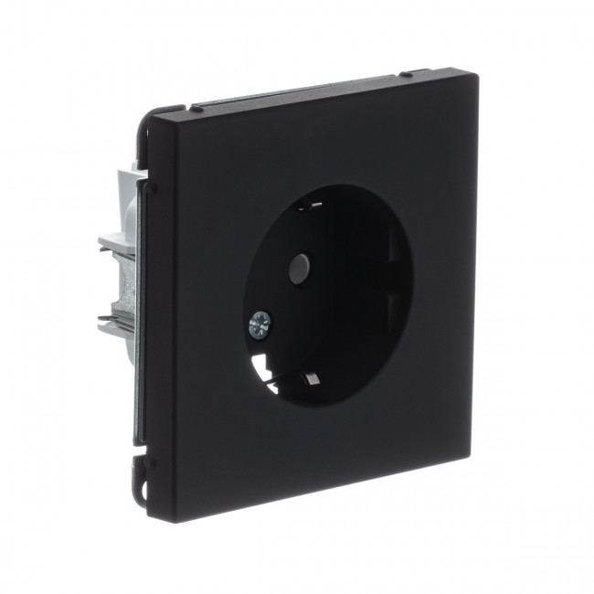 РОЗЕТКА с заземлением, 16 А , Art Gallery, цвет Карбон, GAL001043