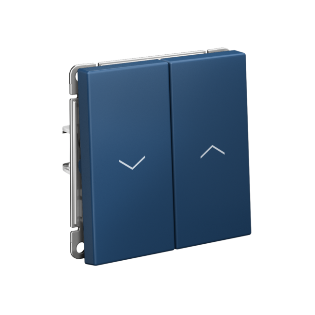 ARTGALLERY 2-клавишный ВЫКЛЮЧАТЕЛЬ ДЛЯ ЖАЛЮЗИ, 2х сх.4, 10А, механизм, быстрозажим. клем., АКВАМАРИН, GAL001119S