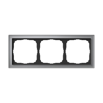 ARTGALLERY PURE 3-постовая РАМКА, ОРГАНИЧЕСКОЕ СТЕКЛО АЛЮМИНИЙ, Systeme Electric, GAL320303