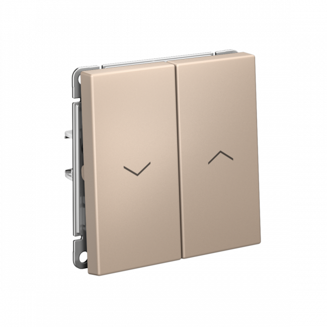 ARTGALLERY 2-клавишный ВЫКЛЮЧАТЕЛЬ ДЛЯ ЖАЛЮЗИ, 2х сх.4, 10А, механизм, быстрозажим. клем., ПЕСОЧНЫЙ , GAL001219S