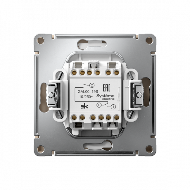 ARTGALLERY 2-клавишный ВЫКЛЮЧАТЕЛЬ ДЛЯ ЖАЛЮЗИ, 2х сх.4, 10А, механизм, быстрозажим. клем., ПЕСОЧНЫЙ , GAL001219S