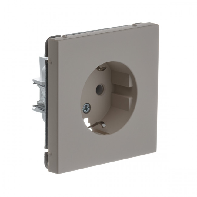 РОЗЕТКА с заземлением, 16 А , Art Gallery, цвет Песочный, GAL001243