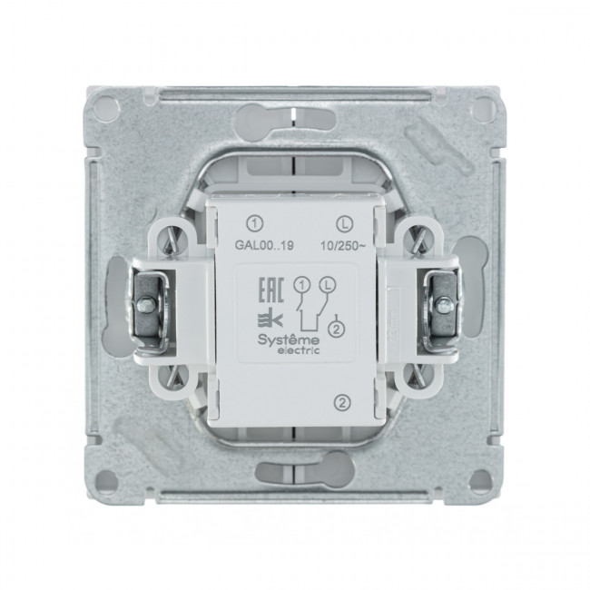 2-клавишный ВЫКЛЮЧАТЕЛЬ ЖАЛЮЗИ, 10 А , Art Gallery, цвет  белый, GAL000119