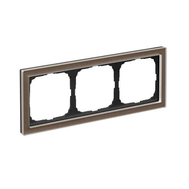 ARTGALLERY PURE 3-постовая РАМКА, ОРГАНИЧЕСКОЕ СТЕКЛО МОККО, Systeme Electric, GAL320603