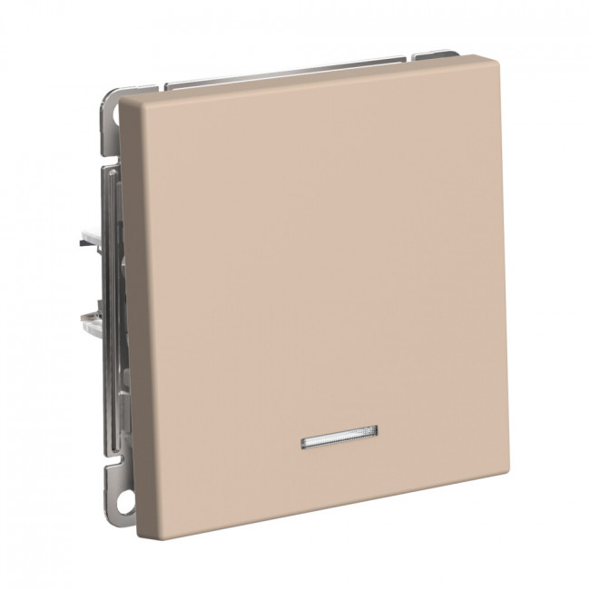 ARTGALLERY 1-клавишный ВЫКЛЮЧАТЕЛЬ с самовозвратом с подсветкой, 10А, механизм, ПЕСОЧНЫЙ, GAL001216