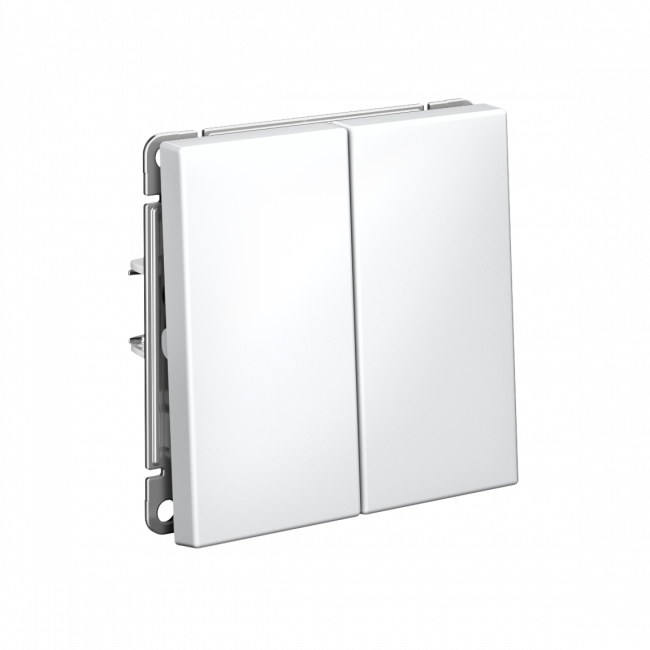 ARTGALLERY 2-клавишный ВЫКЛЮЧАТЕЛЬ, 10АХ, механизм, быстрозажим. клем., БЕЛЫЙ, GAL000151S