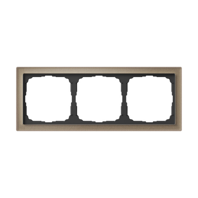 ARTGALLERY PURE 3-постовая РАМКА, ОРГАНИЧЕСКОЕ СТЕКЛО ШАМПАНЬ, Systeme Electric, GAL320503