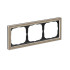ARTGALLERY PURE 3-постовая РАМКА, ОРГАНИЧЕСКОЕ СТЕКЛО ШАМПАНЬ, Systeme Electric, GAL320503