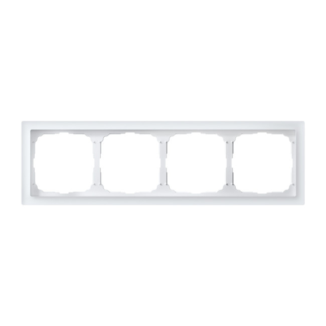 ARTGALLERY PURE 4-постовая РАМКА, МАТОВОЕ ОРГАНИЧЕСКОЕ СТЕКЛО БЕЛЫЙ, Systeme Electric, GAL330104
